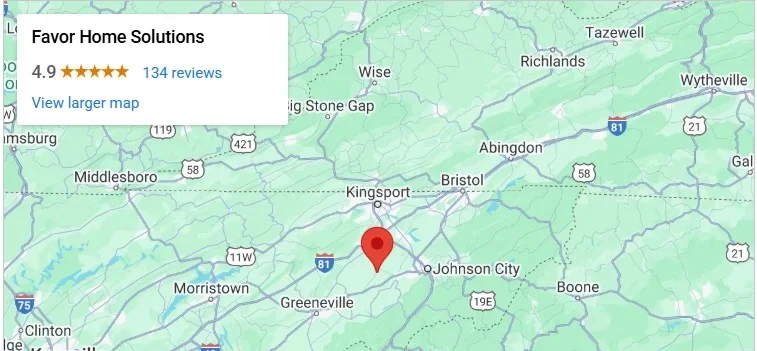site map of Favor Home Solutions website
