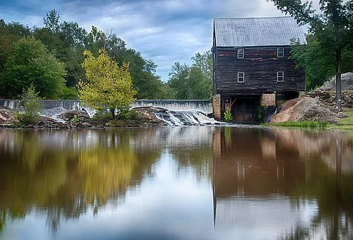 Historic Laurel Bloomery lake in Johnson County, Tennessee, showcasing the community's rich heritage and scenic surroundings.