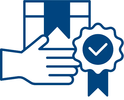 Icon showing reliable and guaranteed home buying process