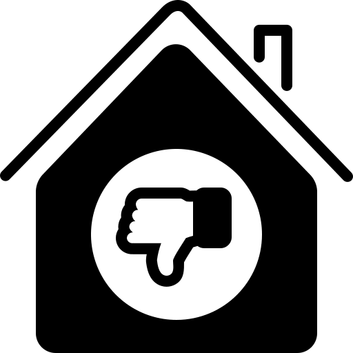 Simple house graphic representing real estate services